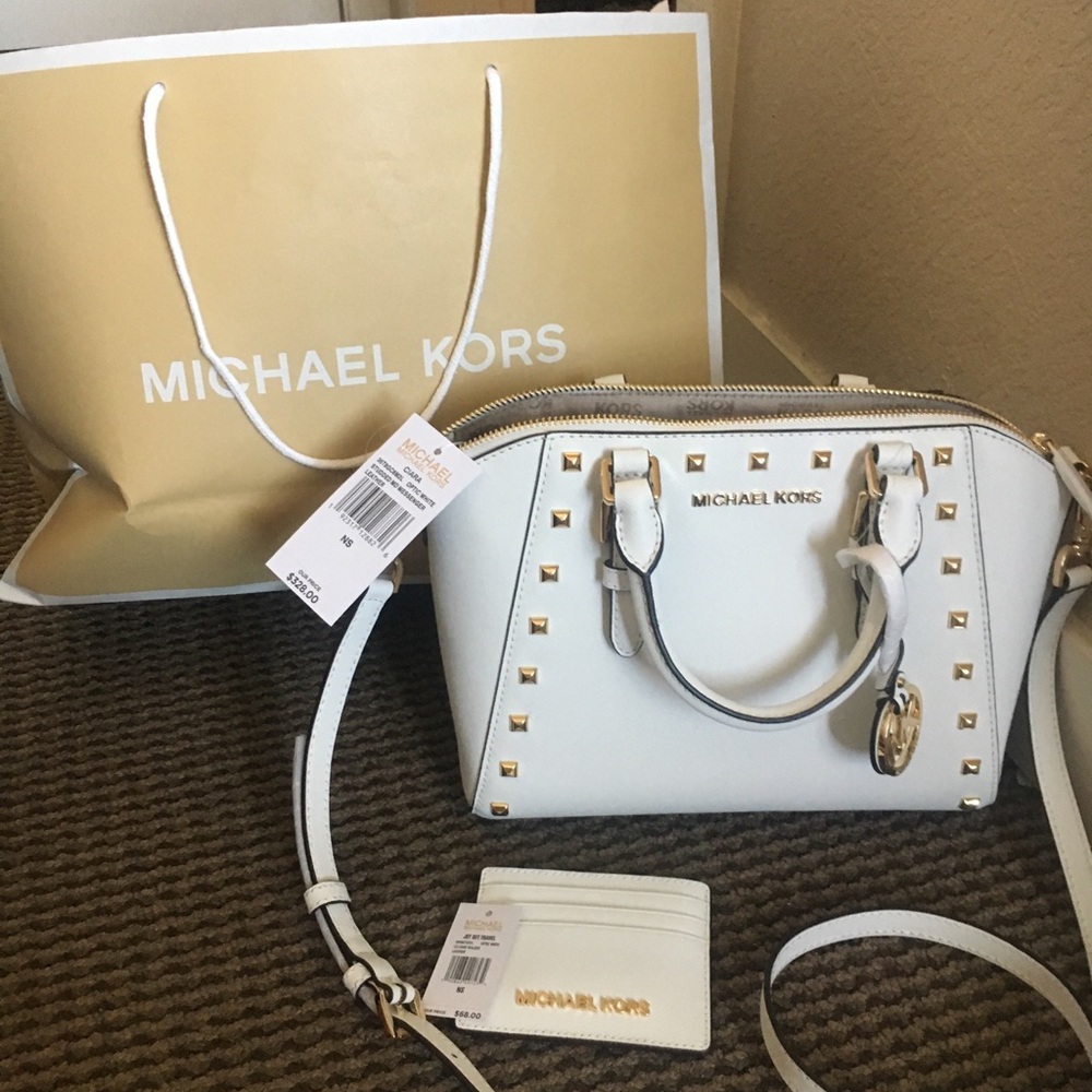 NWT Michael Kors Ciara purse & jet set card holder